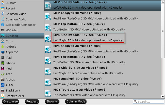 convert 3d side by side