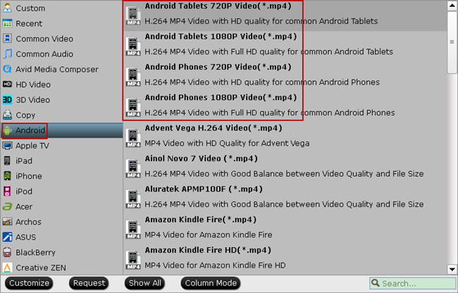 general profile for android devices 2016 Top MKV Converter for Android Tablets and Smartphones