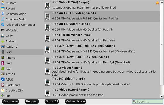 iPad Air 2 best video format