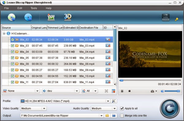 leawo free blu ray to mp4 converter review